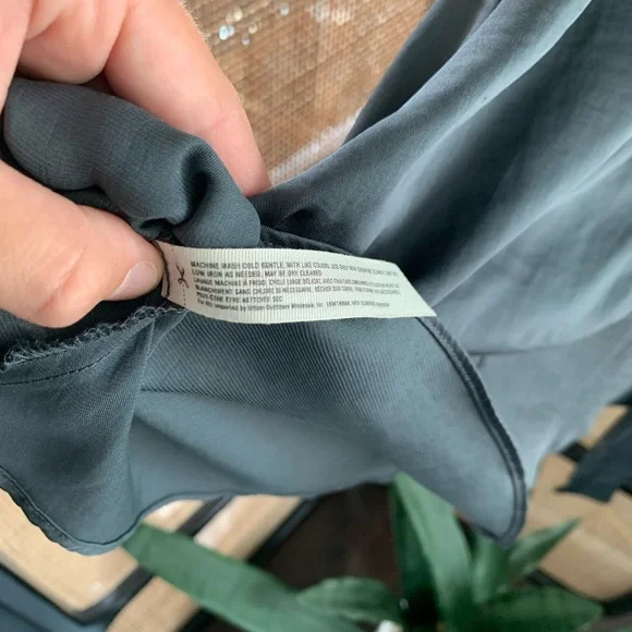 Free People Late Night Mini Slip Dress in Gray - Picture 5 of 6